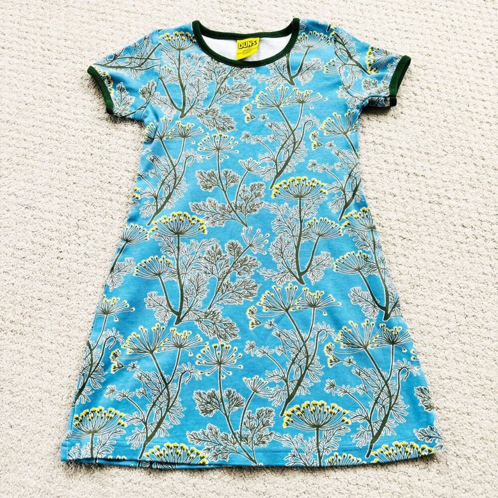 Duns Swedish Organic Blue Floral Cotton Shift Dress